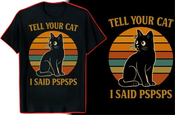 Black Cat Lover T-Shirt Design: Graphics for Creative Sellers