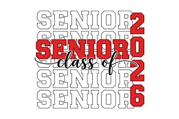 Bold Repeating Senior 2026 Design Graphics