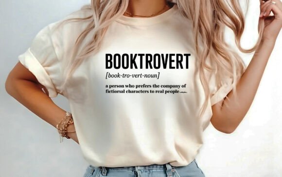 Booktrovert Definition Shirt Design SVG