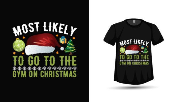Christmas Gym Lover T-Shirt Design Graphics