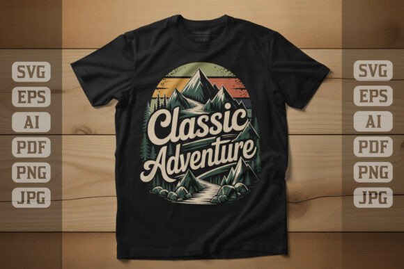 Classic Adventure Mountain Design Graphics
