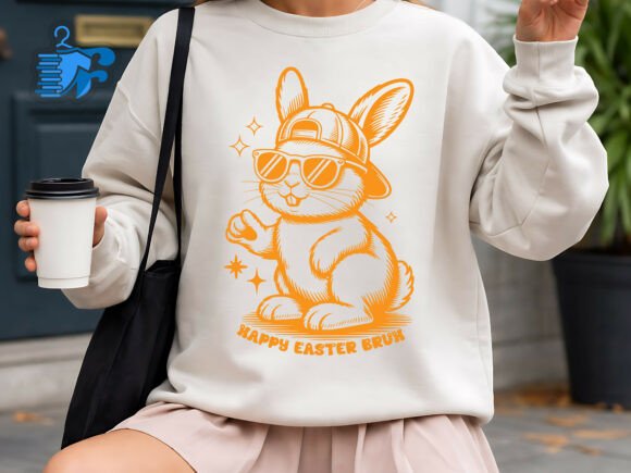 Happy Easter Bruh Cool Bunny Design