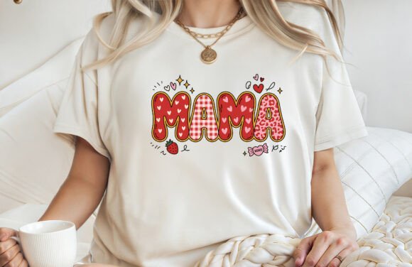 Mama Valentine Sublimation Design PNG
