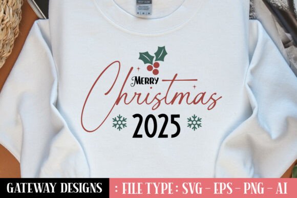 Merry Christmas 2025 Svg Design Graphics