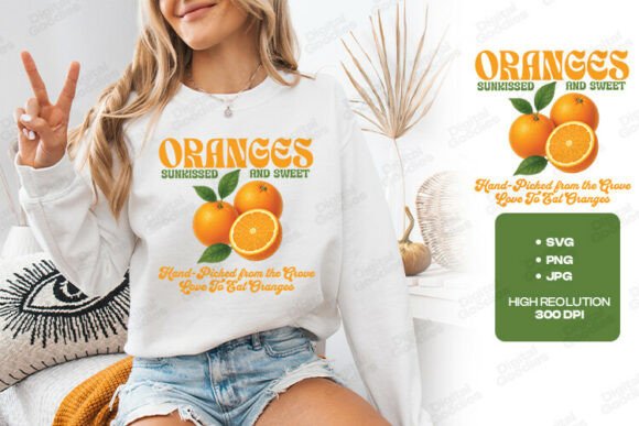 Oranges Sunkissed Watercolor Design: Graphics for T-Shirt Designs