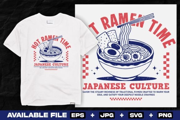 Ramen Bowl Illustration Graphics for T-Shirt Designs
