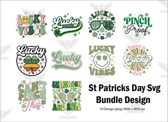 St Patrick's Day Svg Png Retro Design Graphics