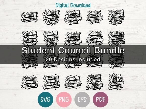 Student Council Shirt Design Bundle: Graphics & T-Shirt Designs