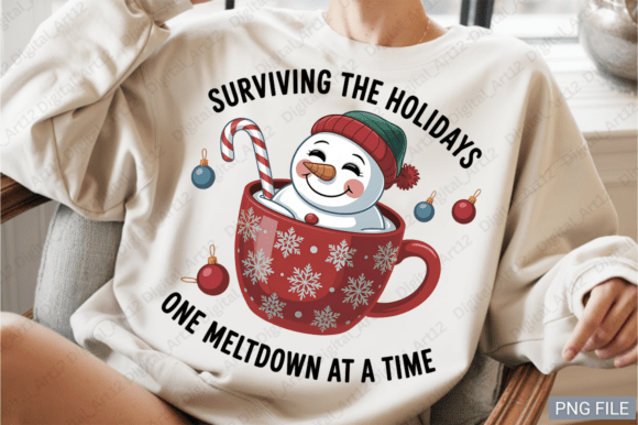 Surviving the Holidays Snarky PNG Design