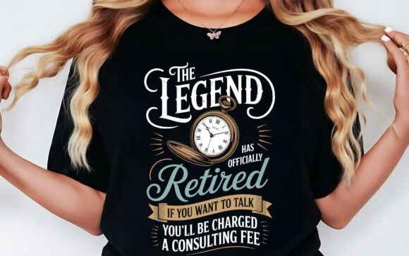 The Legend Retired T-Shirt Design SVG