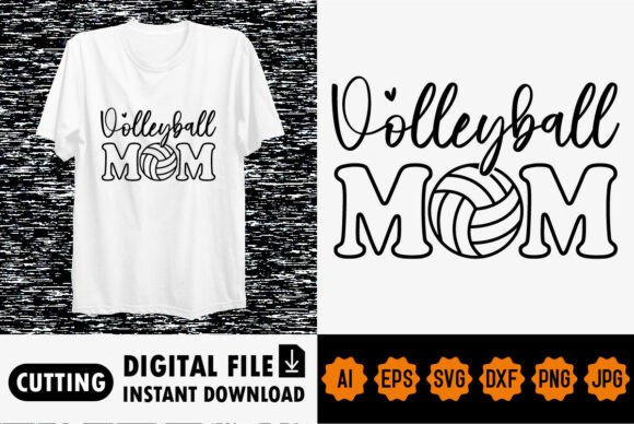 Volleyball Mom Mother's Day Shirt Design